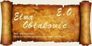 Elma Oblaković vizit kartica